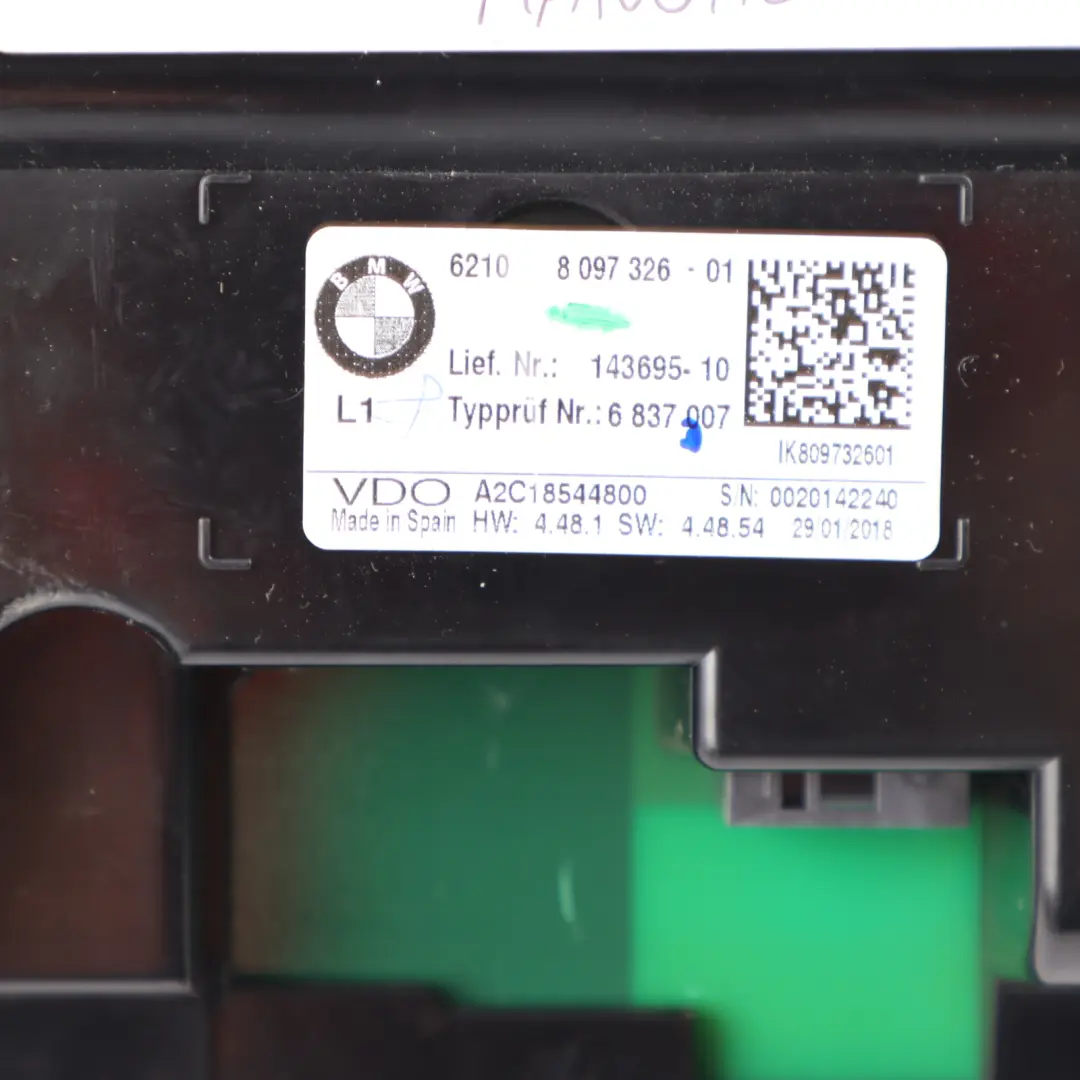 Instrument Cluster BMW F87 M2 LCI Speedo Clocks M Sport Speedometer MPH to with Part number 8097326 Instrument Cluster BMW F87 M2 LCI Speedo Clocks M Sport Speedometer MPH - SKU 8097326 - Part number 8097326