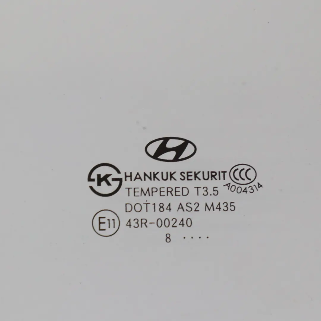 Hyundai H-1 Türfenster Vorne Links Glasverglasung AS2 - SKU 82410-4H010 - Teilenummer 82410-4H010