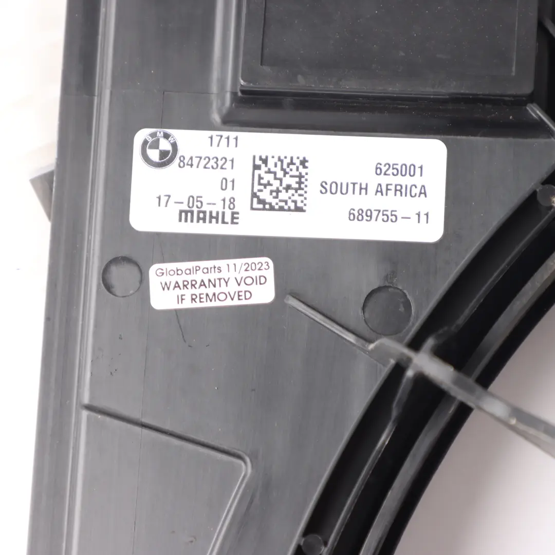 Radiator Fan BMW X3 G01 X3 G02 Engine Cooling Cooler Shroud Housing 600W to with Part number 8472321 Radiator Fan BMW X3 G01 X3 G02 Engine Cooling Cooler Shroud Housing 600W - SKU 8472321 - Part number 8472321