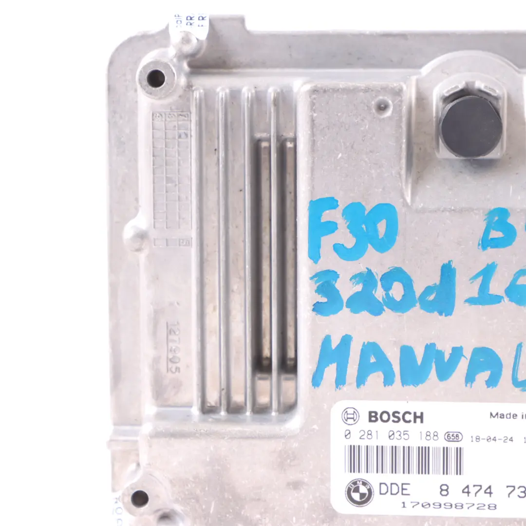 BMW F20 F21 F30 F31 LCI 120d 320d Diesel B47 163HP Engine ECU DDE Manual - SKU 8474730-2 - Part number 8474730