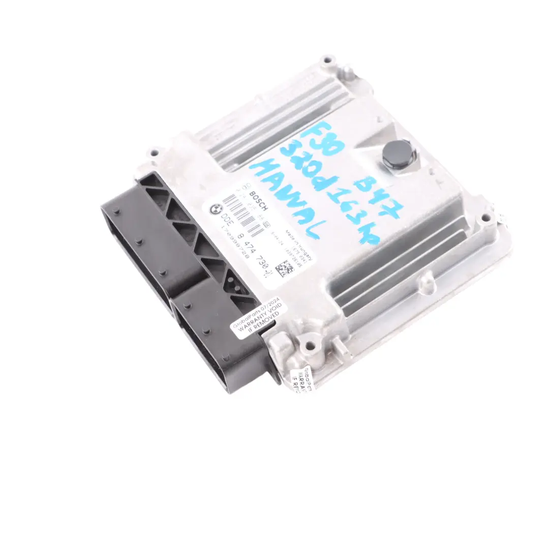 BMW F20 F21 F30 F31 LCI 120d 320d Diesel B47 163HP Engine ECU DDE Manual - SKU 8474730-2 - Part number 8474730