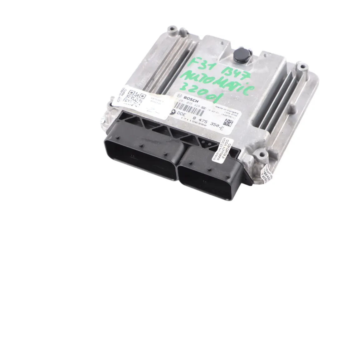 BMW F20 F21 LCI 116d Diesel B37 B37D15A 116HP Engine ECU DDE Manual - SKU 8475350-1 - Part number 8475350