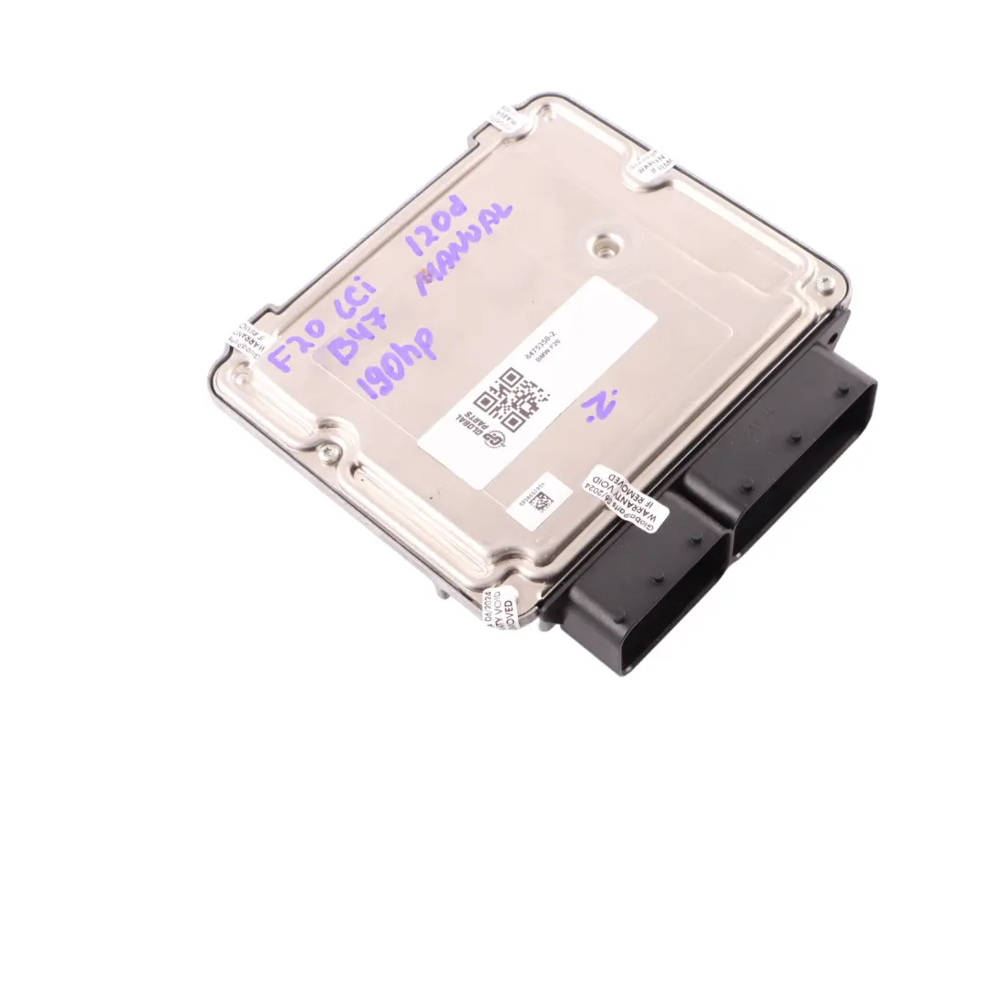 B47 190HP ECU Control Unit Module DDE Manual to BMW F20 F21 LCI 120d Diesel with Part number 8475350 BMW F20 F21 LCI 120d Diesel B47 190HP ECU Control Unit Module DDE Manual - SKU 8475350-2 - Part number 8475350