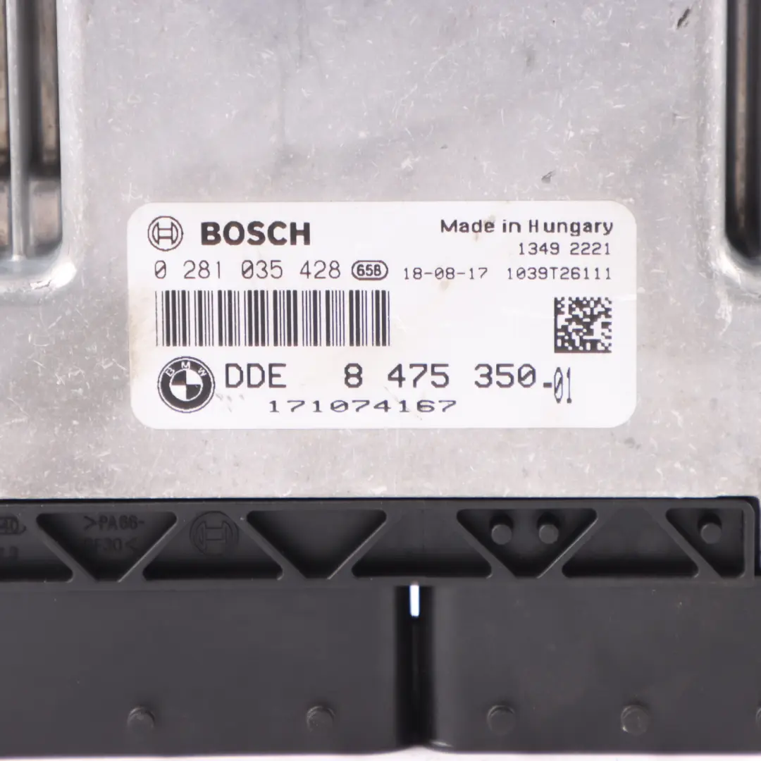 B47 190HP ECU Control Unit Module DDE Manual to BMW F20 F21 LCI 120d Diesel with Part number 8475350 BMW F20 F21 LCI 120d Diesel B47 190HP ECU Control Unit Module DDE Manual - SKU 8475350-2 - Part number 8475350