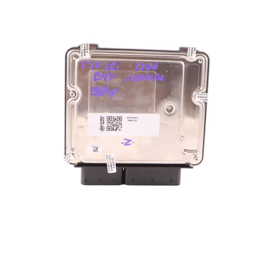 B47 190HP ECU Control Unit Module DDE Manual to BMW F20 F21 LCI 120d Diesel with Part number 8475350 BMW F20 F21 LCI 120d Diesel B47 190HP ECU Control Unit Module DDE Manual - SKU 8475350-2 - Part number 8475350