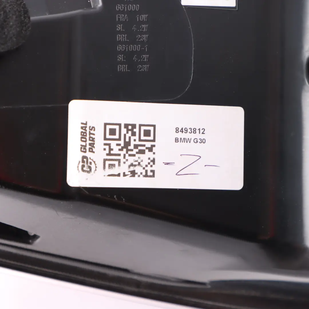 Lamp Light Right O/S Side Panel Tail Light to BMW G30 G31 Rear with Part number 8493812 BMW G30 G31 Rear Lamp Light Right O/S Side Panel Tail Light - SKU 8493812 - Part number 8493812