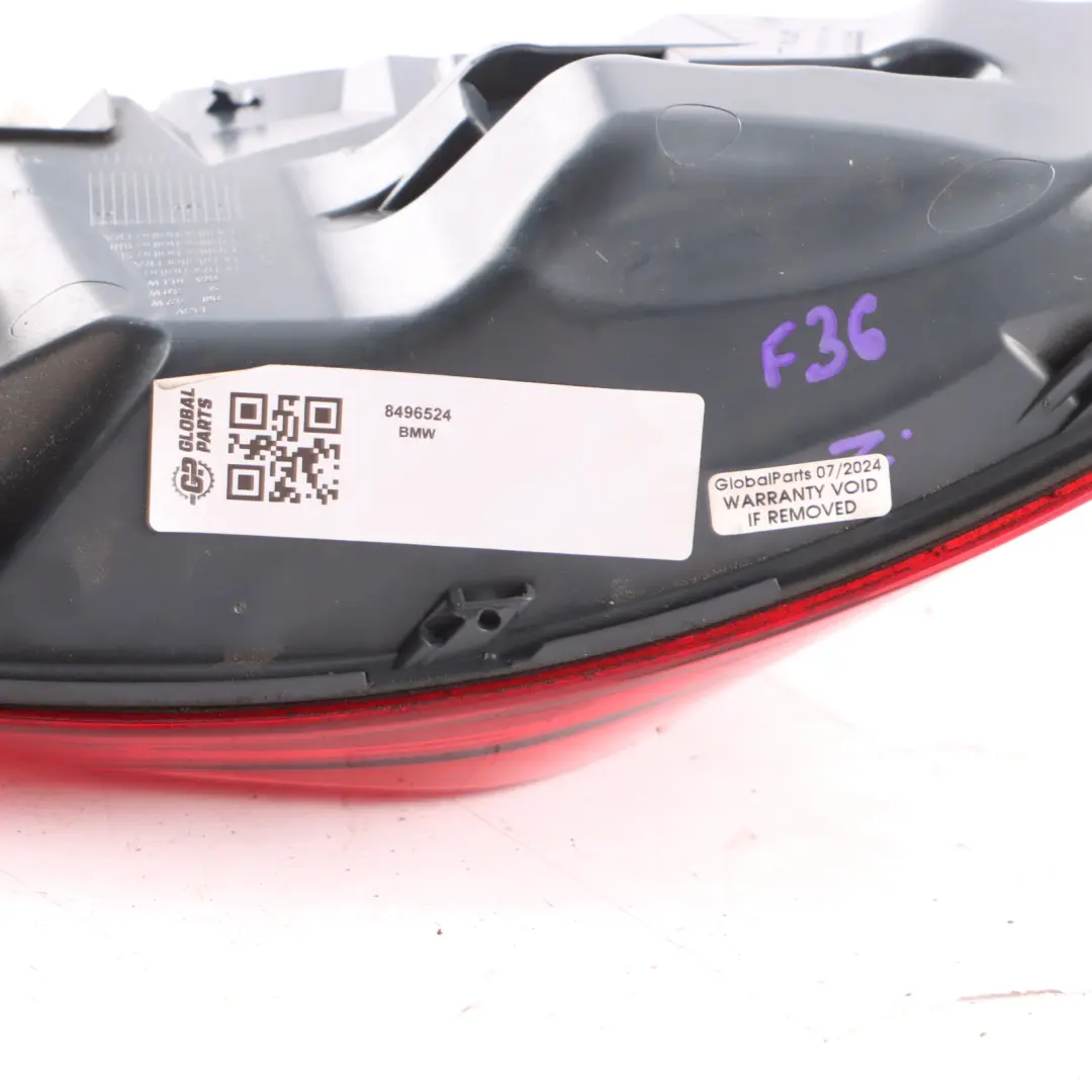 Right O/S Inner Tail Light Lamp to BMW F36 F82 M4 Rear with Part number 8496524 BMW F36 F82 M4 Rear Right O/S Inner Tail Light Lamp - SKU 8496524 - Part number 8496524