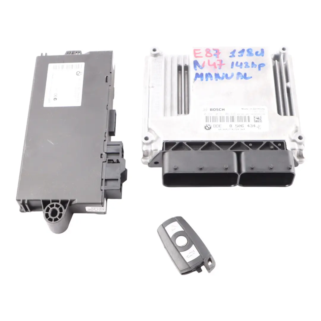 N47 ECU Engine Unit Kit DDE CAS3 Key to BMW E81 E87 E90 LCI 118d 318d with Part number 8506434 BMW E81 E87 E90 LCI 118d 318d N47 ECU Engine Unit Kit DDE CAS3 Key - SKU 8506434-7 - Part number 8506434