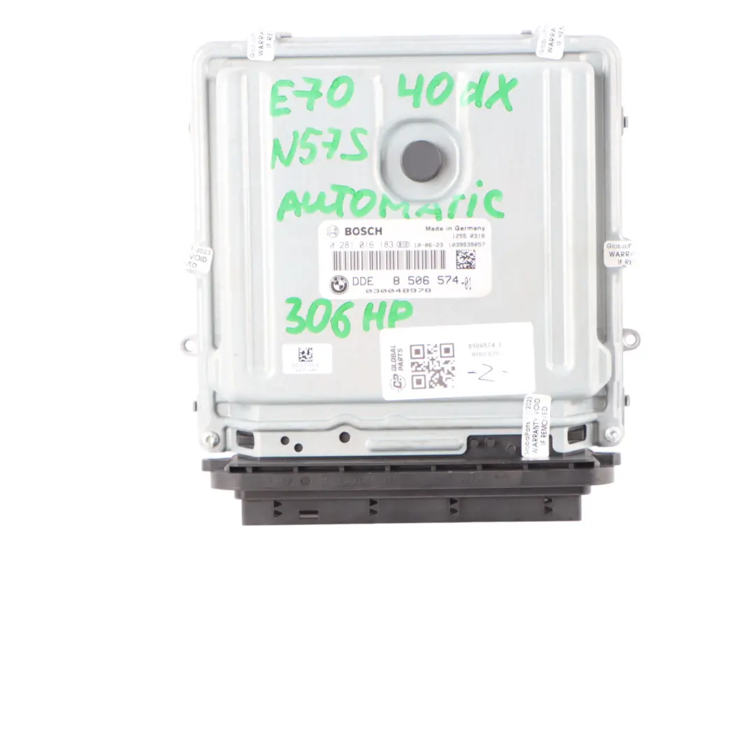 40dX N57S 306HP Engine Control Unit ECU Kit DDE CAS3 Key to BMW E70 with Part number 8506574 BMW E70 40dX N57S 306HP Engine Control Unit ECU Kit DDE CAS3 Key - SKU 8506574-1 - Part number 8506574