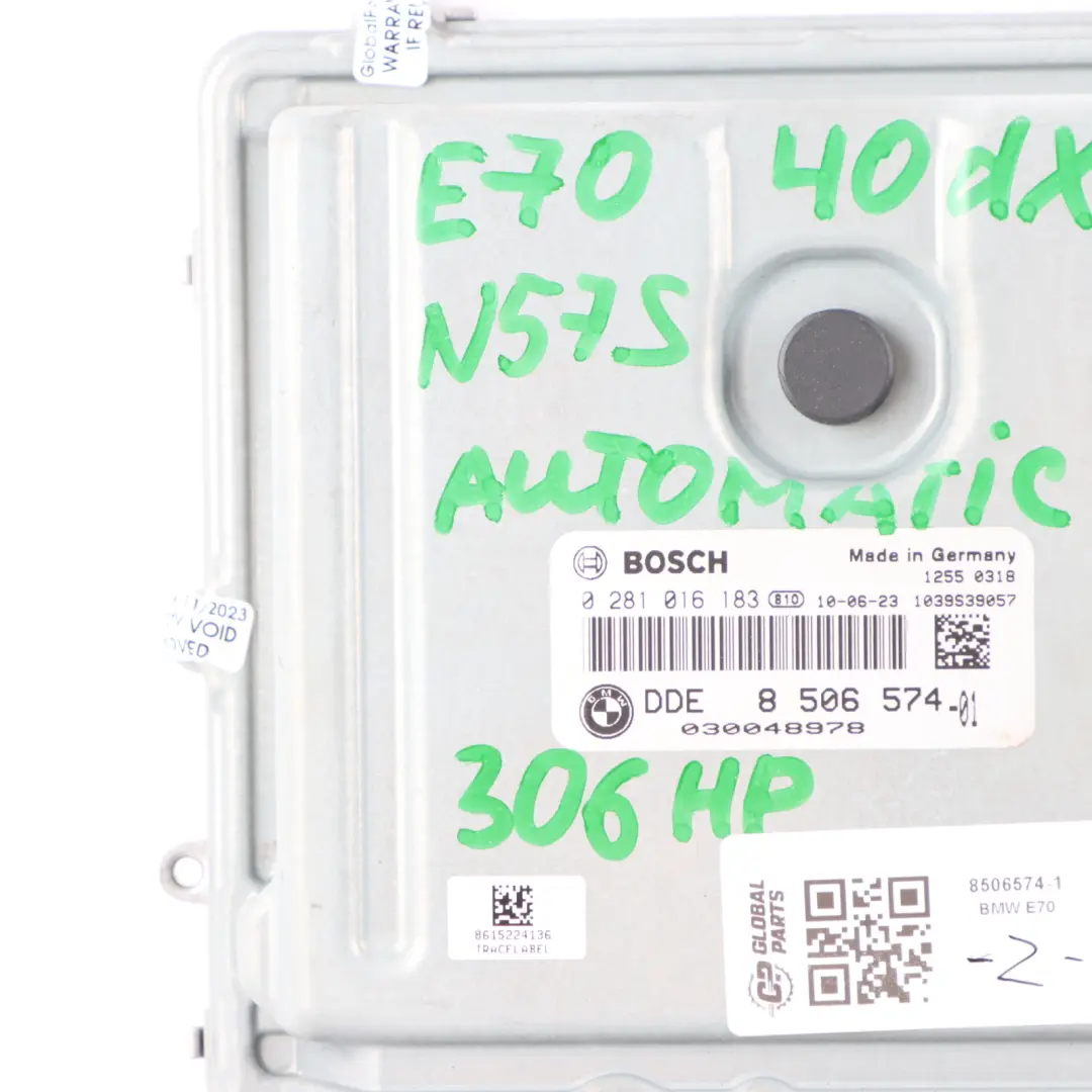 40dX N57S 306HP Engine Control Unit ECU Kit DDE CAS3 Key to BMW E70 with Part number 8506574 BMW E70 40dX N57S 306HP Engine Control Unit ECU Kit DDE CAS3 Key - SKU 8506574-1 - Part number 8506574