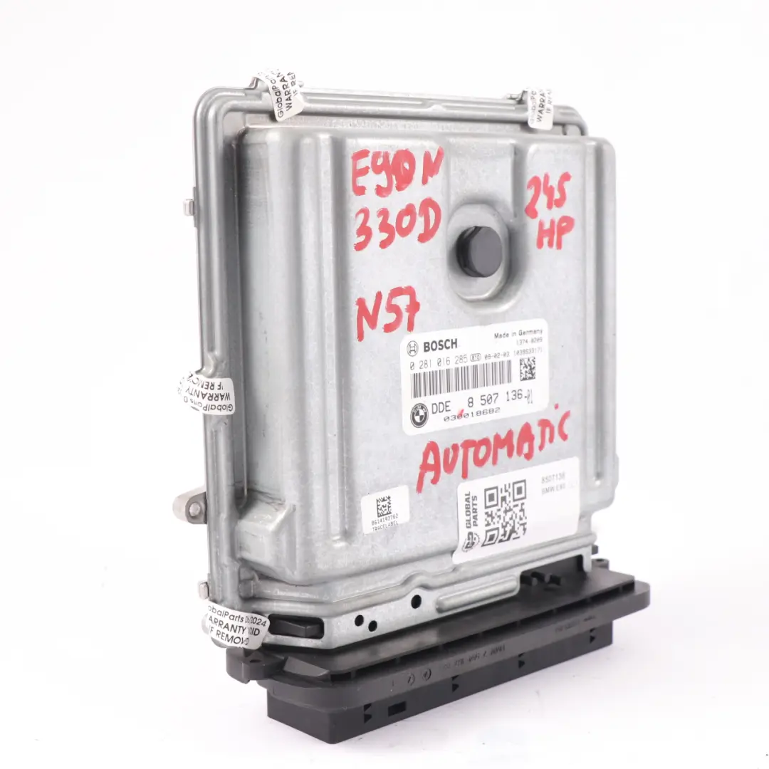 N57 245HP ECU Unità di controllo motore DME Cambio automatico per BMW E90 LCI 330d con numero di parte 8507136 BMW E90 LCI 330d N57 245HP ECU Unità di controllo motore DME Cambio automatico - SKU 8507136 - Numero di parte 8507136