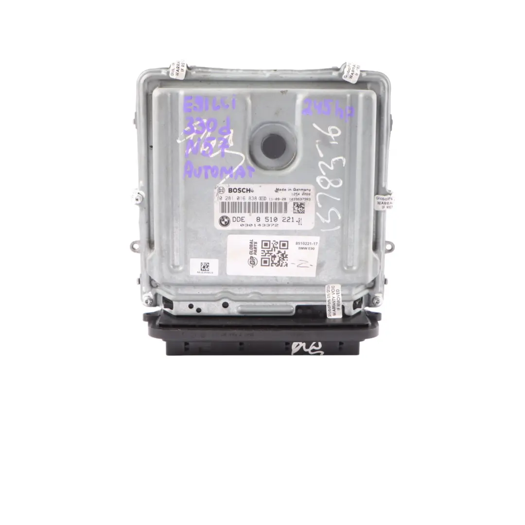 N57 245HP Engine Control Unit ECU Kit CAS3 Key to BMW E90 E91 LCI E92 330d Diesel with Part number 8510221 BMW E90 E91 LCI E92 330d Diesel N57 245HP Engine Control Unit ECU Kit CAS3 Key - SKU 8510221-17 - Part number 8510221