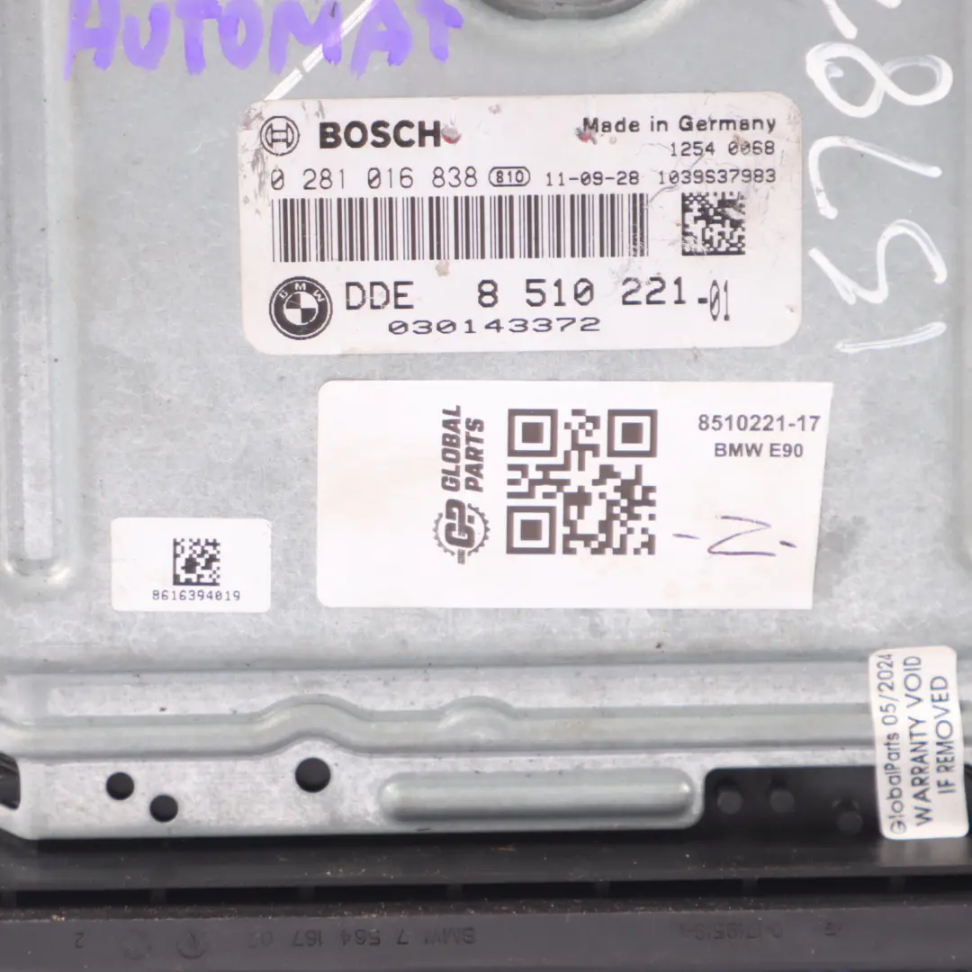 N57 245HP Engine Control Unit ECU Kit CAS3 Key to BMW E90 E91 LCI E92 330d Diesel with Part number 8510221 BMW E90 E91 LCI E92 330d Diesel N57 245HP Engine Control Unit ECU Kit CAS3 Key - SKU 8510221-17 - Part number 8510221