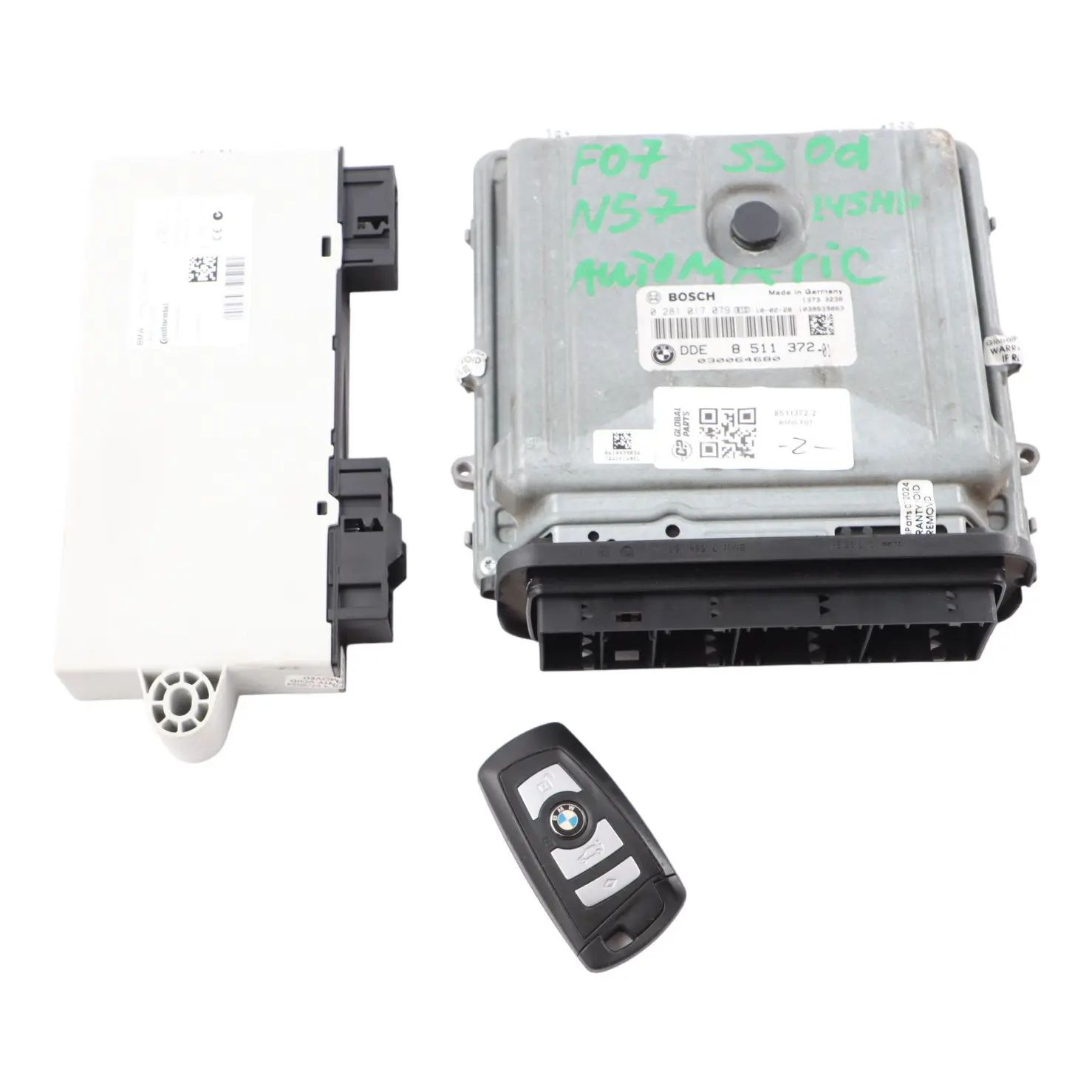 BMW F01 F07 530 730d N57 Kit ECU Control Motor DDE 8511372 CAS4 Llave Automatica