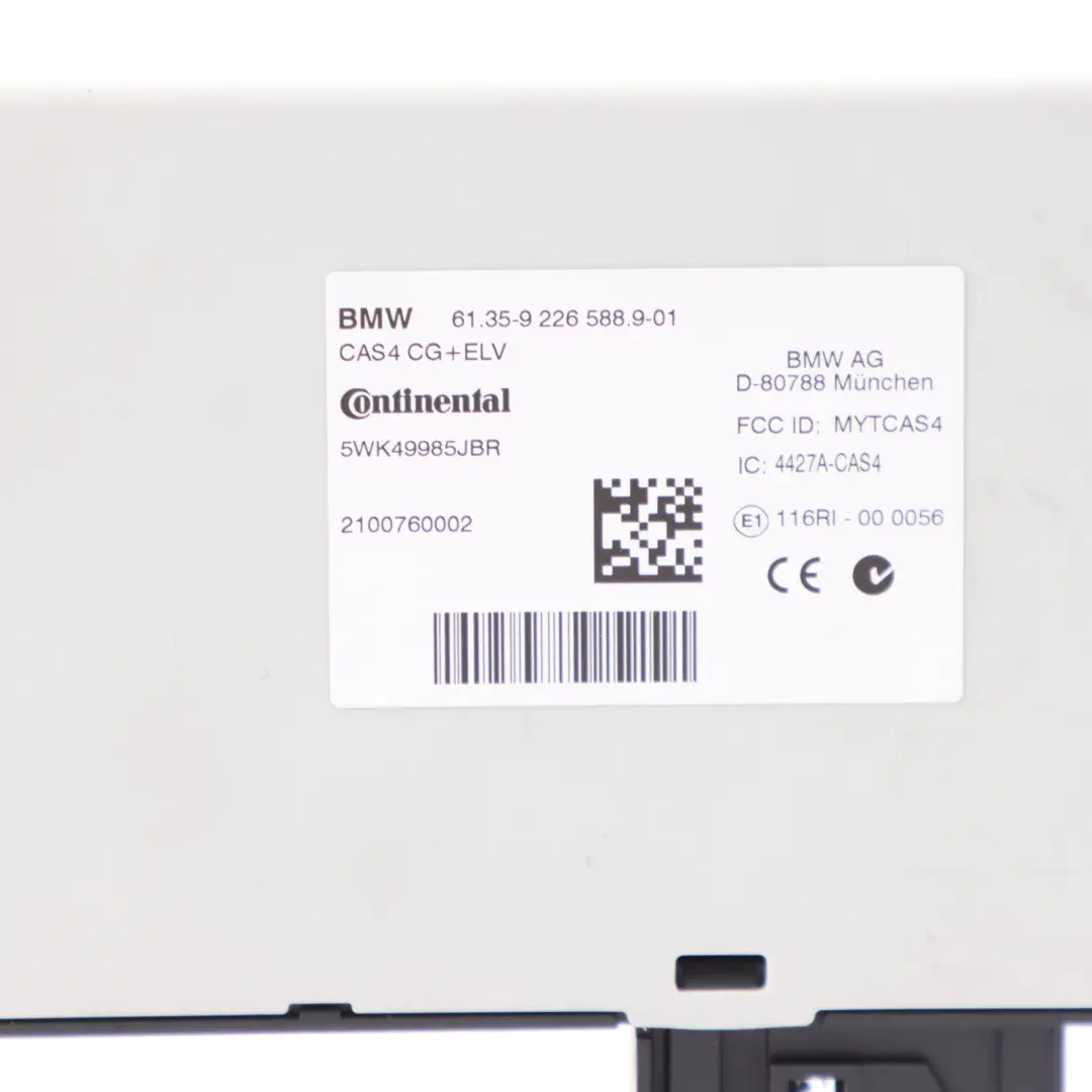 BMW F01 F07 530 730d N57 Kit ECU Control Motor DDE CAS4 Llave Automatica - SKU 8511372-2 - Número de pieza 8511372