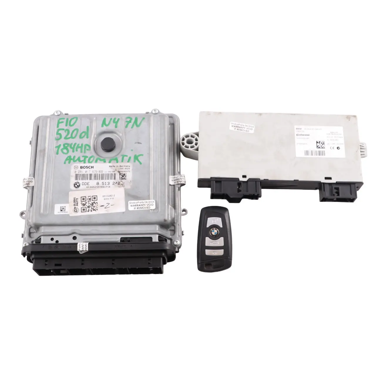 BMW F10 F11 520D Diesel N47N 184HP Motor Steuergerät ECU DDE 8513242 Automatik