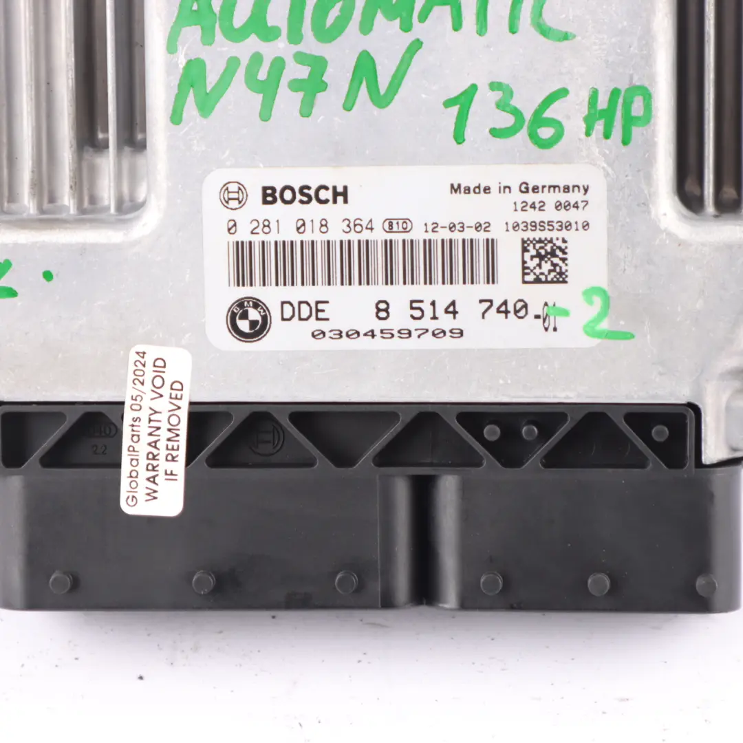BMW F30 F31 320d ed Diesel N47N 163HP ECU Kit DDE 8584276 + Key + FEM Automatic - SKU 8514740-2 - Part number 8514740