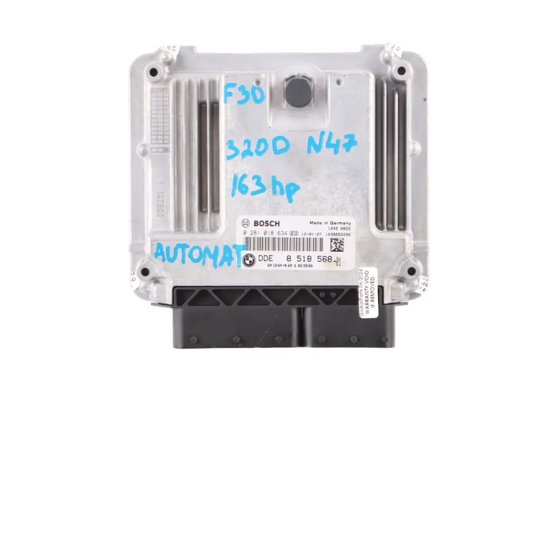 BMW F20 F30 120d 320d ed Diesel N47N 163HP ECU Kit DDE + Key + FEM - SKU 8518568-3 - Part number 8518568