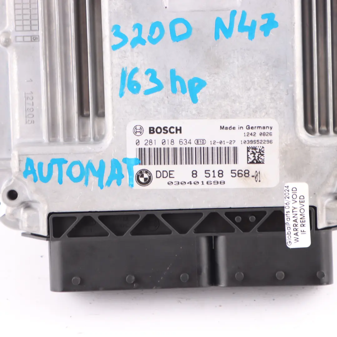 BMW F20 F30 120d 320d ed Diesel N47N 163HP ECU Kit DDE + Key + FEM - SKU 8518568-3 - Part number 8518568