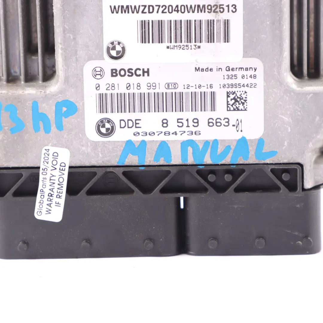 Mini Cooper R60 Cooper SD ALL4 N47N 2.0 ECU Kit DDE CAS3 Key Manual - SKU 8519663-20 - Part number 8519663