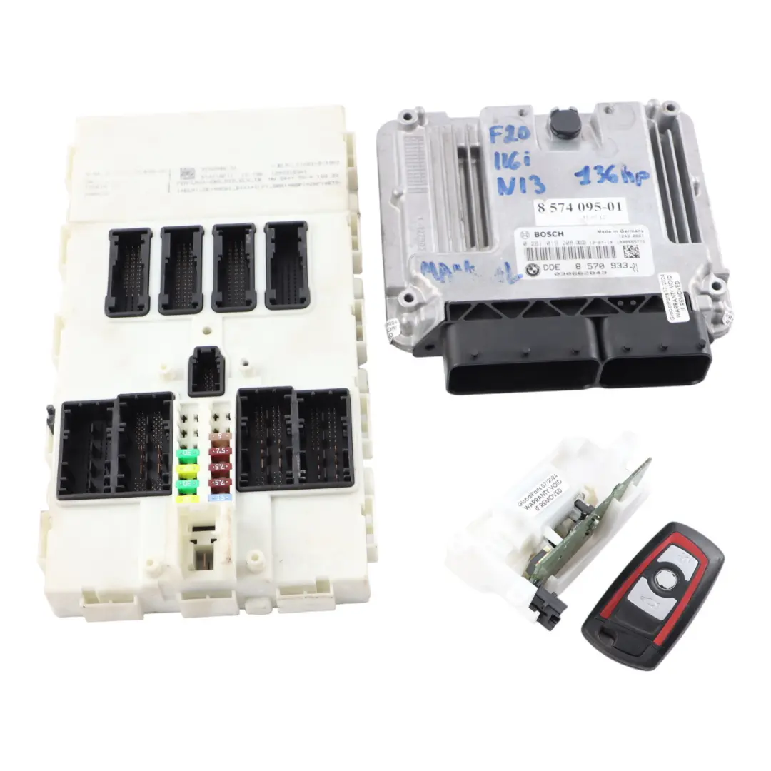 136HP Engine ECU Kit DDE Key Lock FEM Manual to BMW F20 F21 116d N13 with Part number 8570933 BMW F20 F21 116d N13 136HP Engine ECU Kit DDE Key Lock FEM Manual - SKU 8570933-3 - Part number 8570933