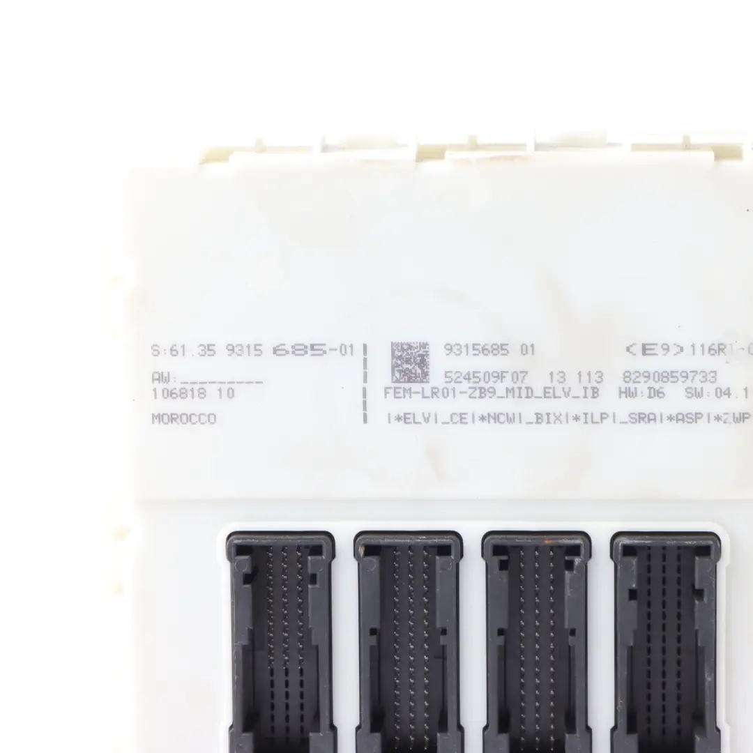 BMW F20 F21 116d ed Diesel N47N 116HP ECU Kit DDE + Key + FEM Manual - SKU 8573260-6 - Part number 8573260