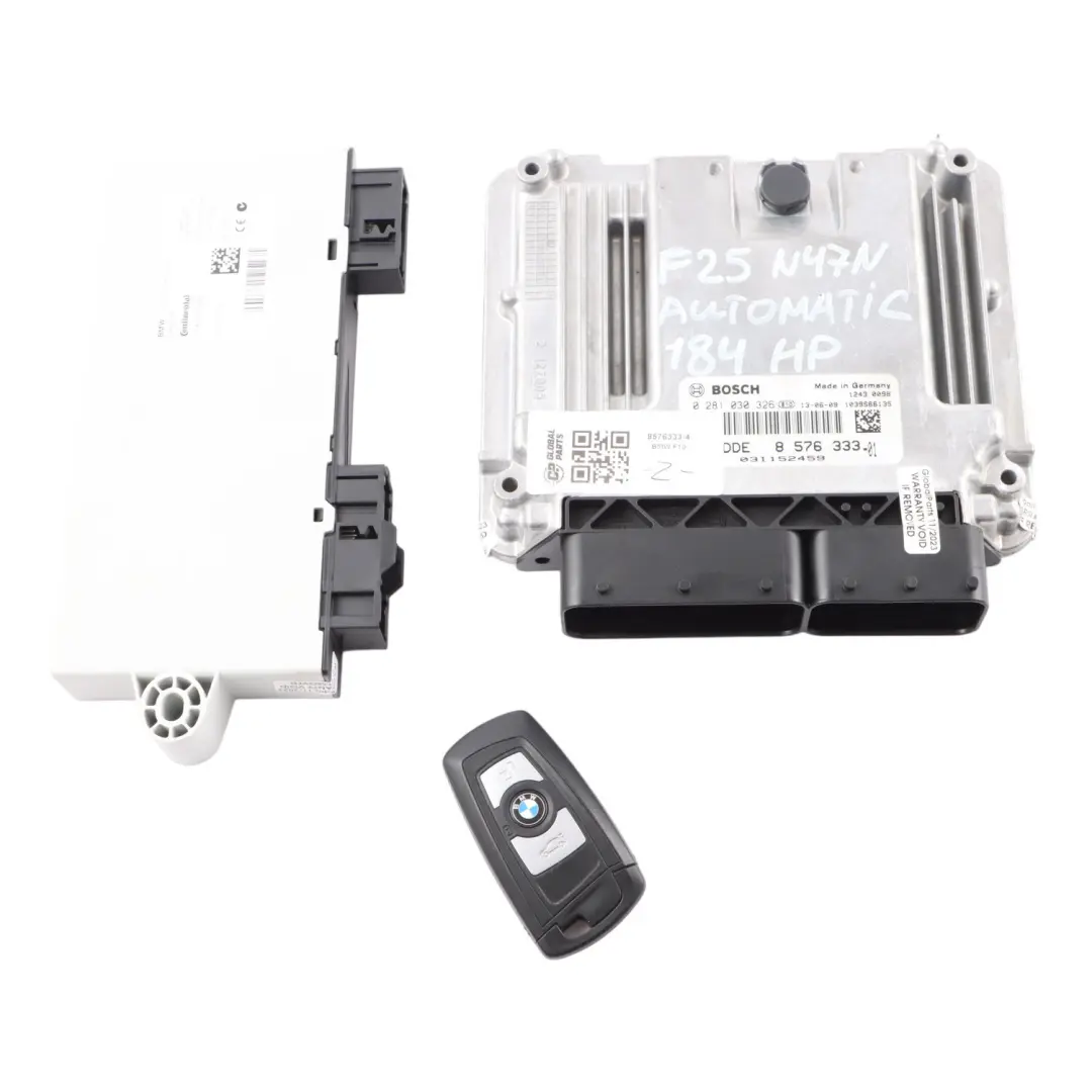 520dX F25 20dX N47N 184HP ECU Kit DDE Key CAS4 Automatic to BMW F10 F11 with Part number 8576333 BMW F10 F11 520dX F25 20dX N47N 184HP ECU Kit DDE Key CAS4 Automatic - SKU 8576333-4 - Part number 8576333