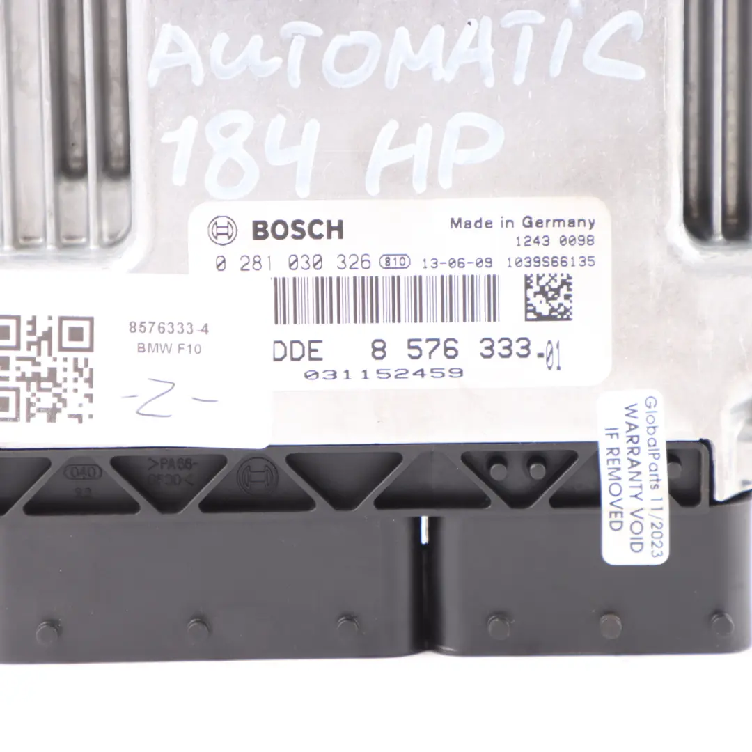 BMW F10 F11 520dX F25 20dX N47N 184HP ECU Kit DDE Key CAS4 Automatic - SKU 8576333-4 - Part number 8576333
