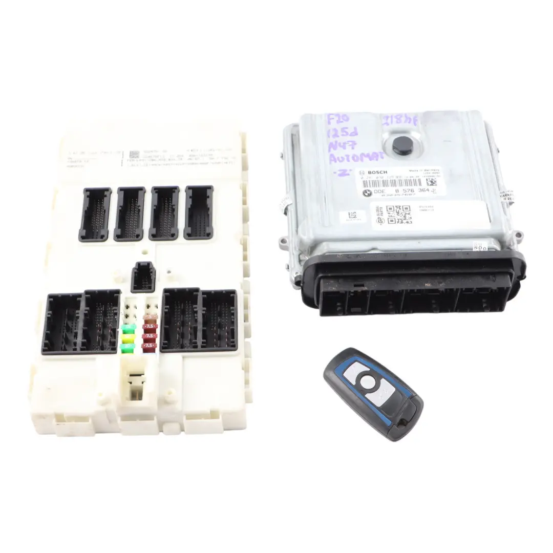 BMW F20 F21 125d N47N Engine Control Unit ECU Kit DDE Key FEM Automatic - SKU 8576364 - Part number 8576364