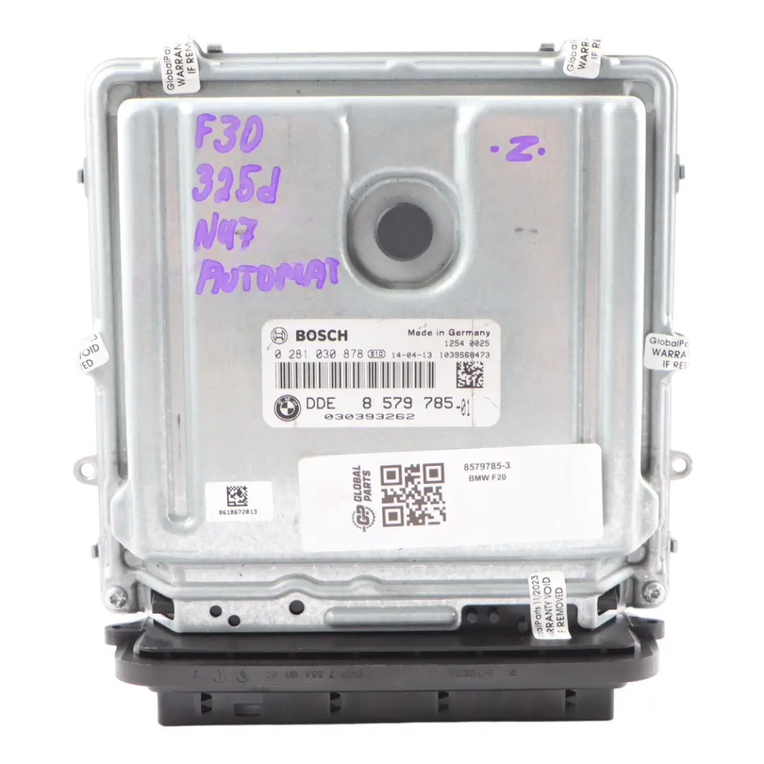 N47S1 218HP Engine Control Unit ECU DDE Automatic to BMW F20 125d F30 325d with Part number 8579785 BMW F20 125d F30 325d N47S1 218HP Engine Control Unit ECU DDE Automatic - SKU 8579785-3 - Part number 8579785