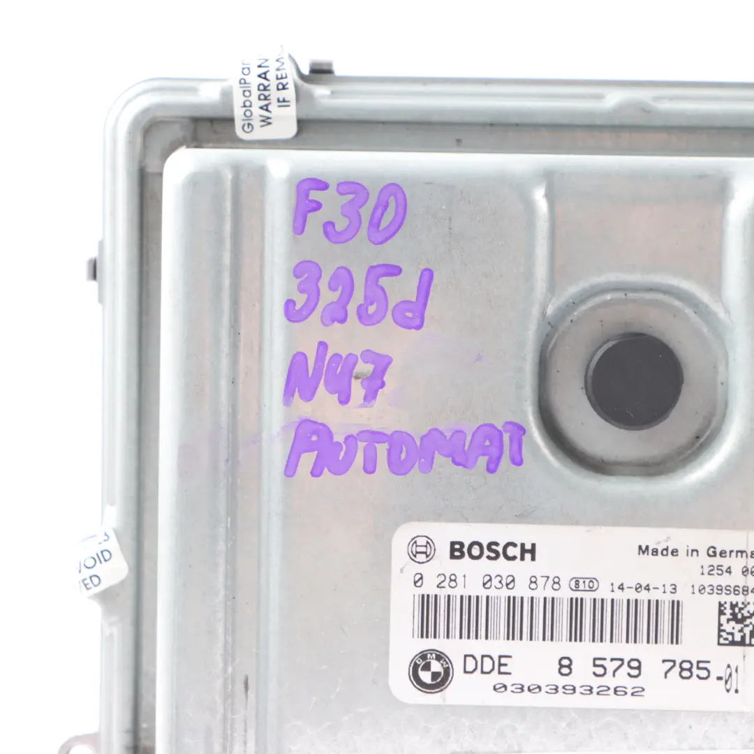 N47S1 218HP Engine Control Unit ECU DDE Automatic to BMW F20 125d F30 325d with Part number 8579785 BMW F20 125d F30 325d N47S1 218HP Engine Control Unit ECU DDE Automatic - SKU 8579785-3 - Part number 8579785