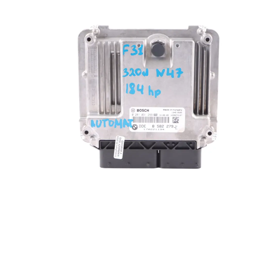 BMW F20 F30 F32 120D 320D 420D Diesel N47N 184HP ECU Kit DDE Chiavi FEM - SKU 8582279-3 - Numero di parte 8582279