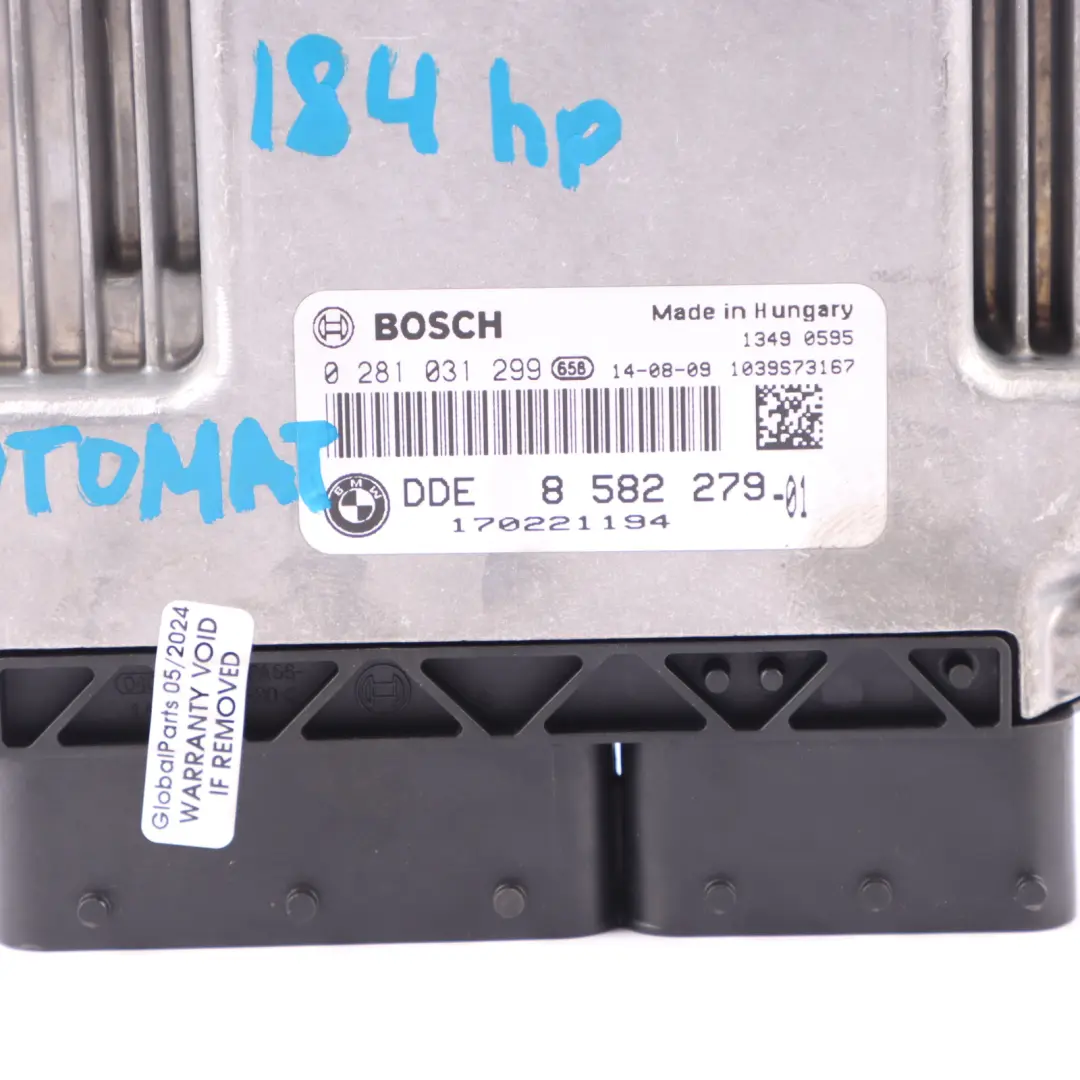 BMW F20 F30 F32 120D 320D 420D Diesel N47N 184HP ECU DDE Klucze FEM - SKU 8582279-3 - Numer Części 8582279