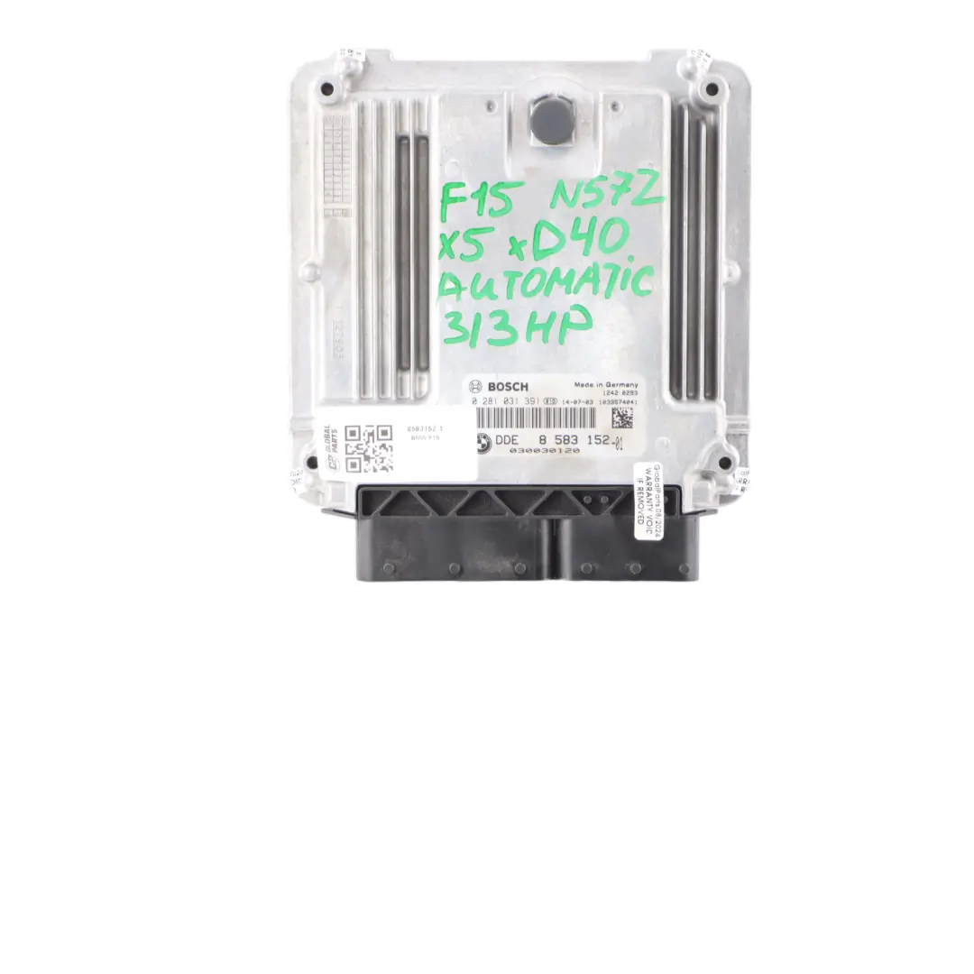 BMW F15 F16 40dX N57Z 313HP Engine Control Unit ECU Kit DDE BDC Key - SKU 8583152-1 - Part number 8583152