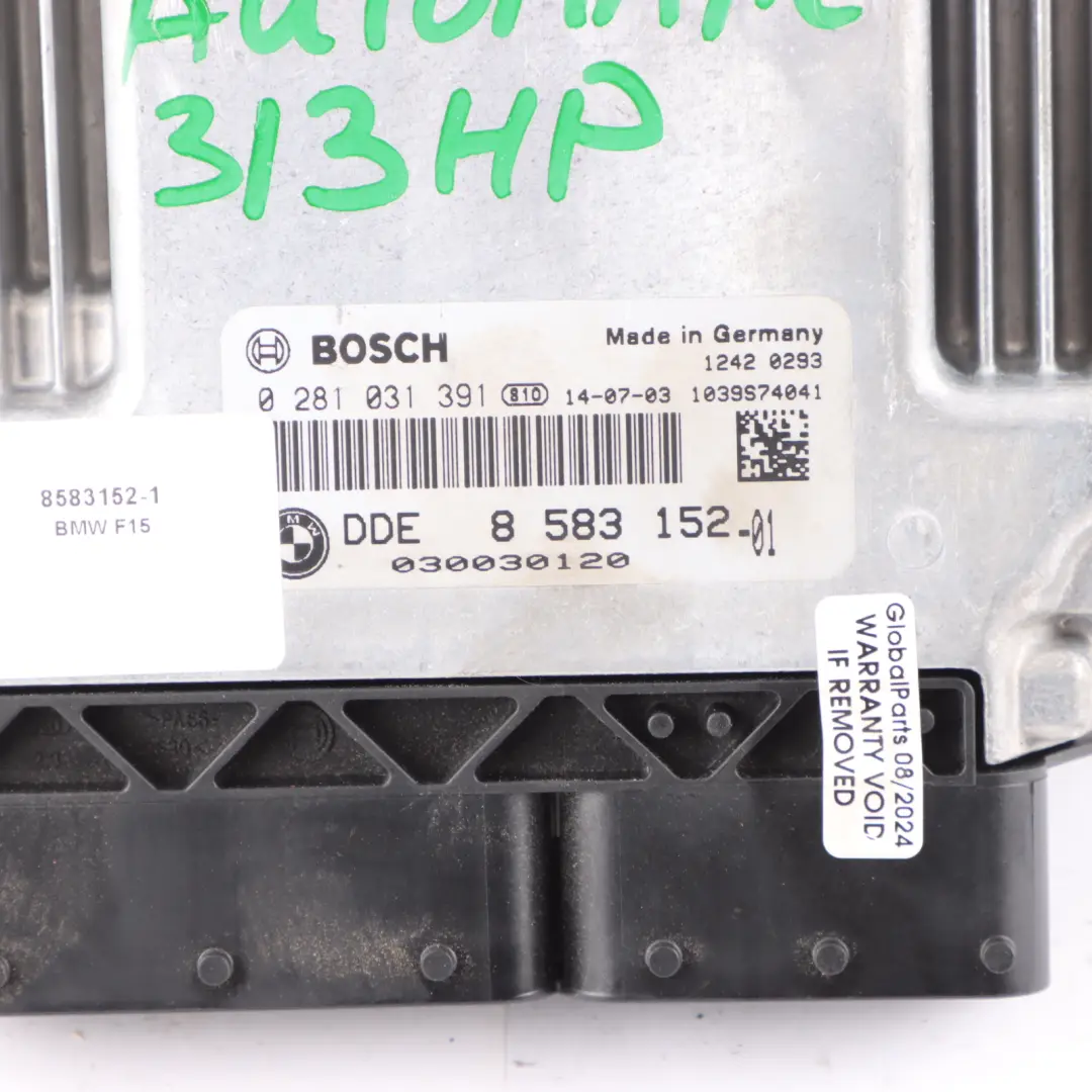 BMW F15 F16 40dX N57Z 313HP Engine Control Unit ECU Kit DDE BDC Key - SKU 8583152-1 - Part number 8583152