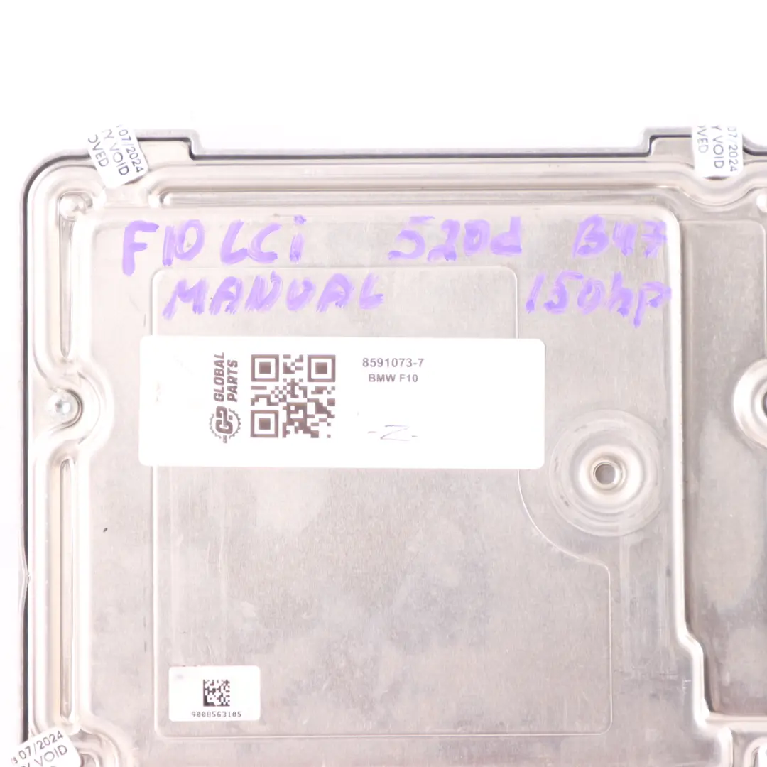 B47 190HP Engine Control Unit ECU DDE Manual to BMW F10 F11 LCI 520d with Part number 8591073 BMW F10 F11 LCI 520d B47 190HP Engine Control Unit ECU DDE Manual - SKU 8591073-7 - Part number 8591073