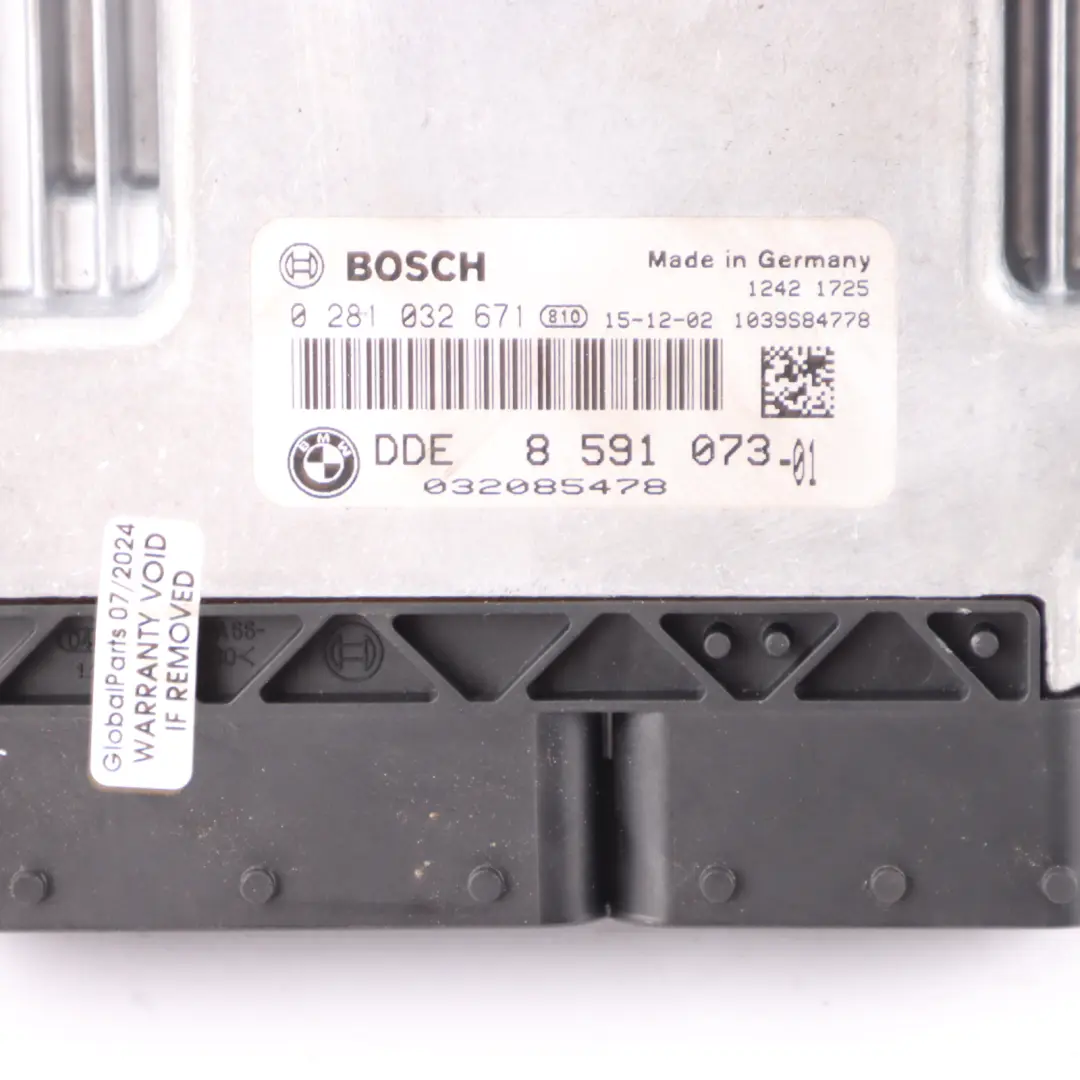BMW F10 F11 LCI 520d B47 190HP Engine Control Unit ECU DDE Manual - SKU 8591073-7 - Part number 8591073