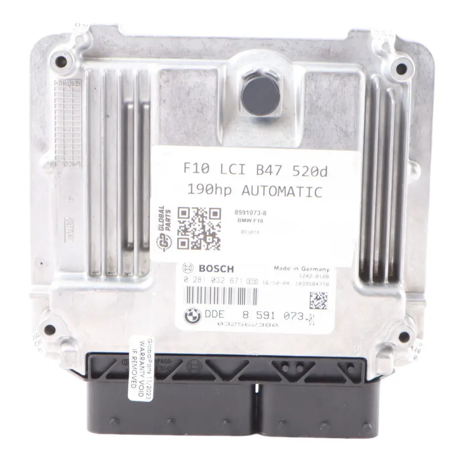 B47 190HP Engine Control Unit ECU DDE Automatic to BMW F10 F11 LCI 520d with Part number 8591073 BMW F10 F11 LCI 520d B47 190HP Engine Control Unit ECU DDE Automatic - SKU 8591073-8 - Part number 8591073