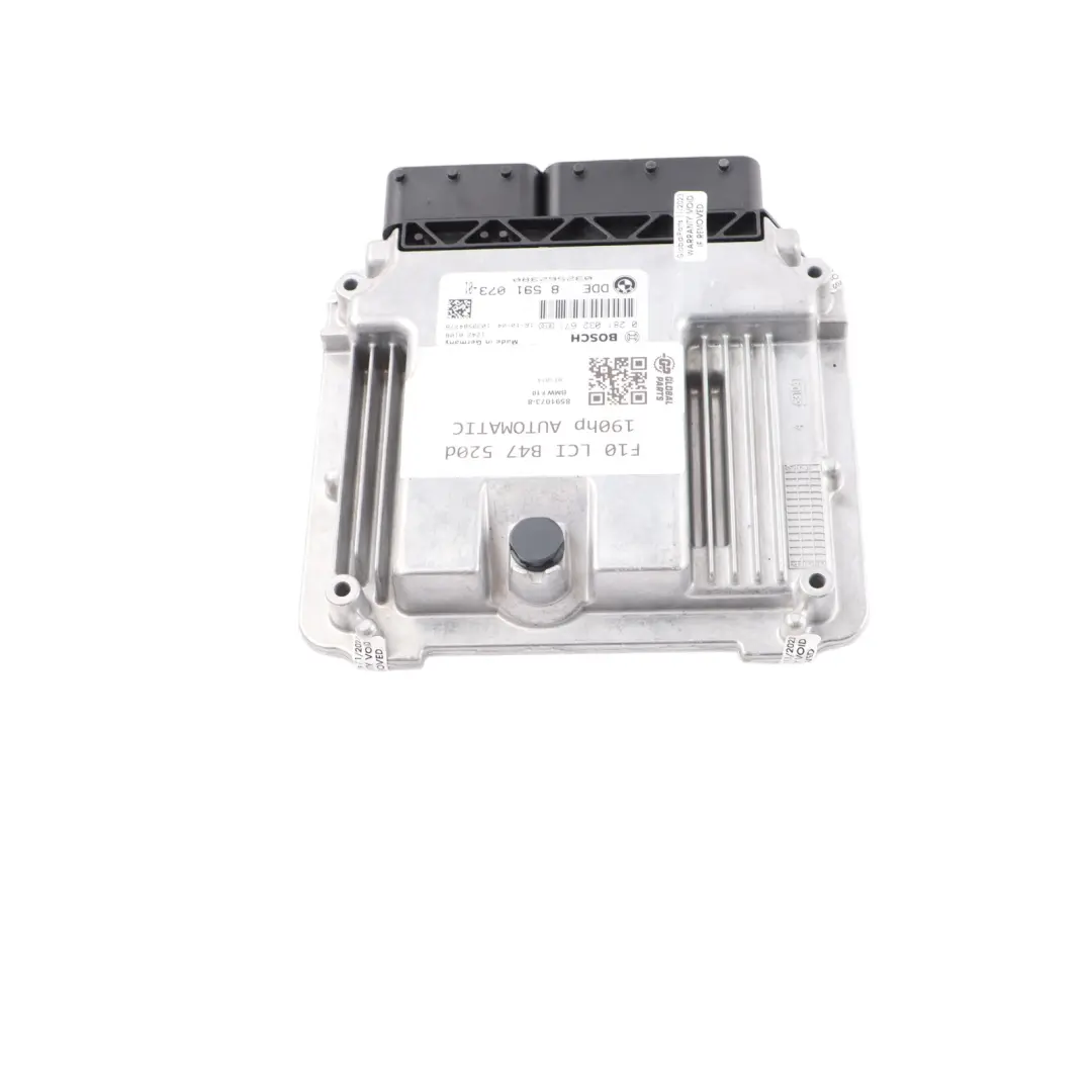 BMW F10 F11 LCI 520d B47 190HP Engine Control Unit ECU DDE Automatic - SKU 8591073-8 - Part number 8591073