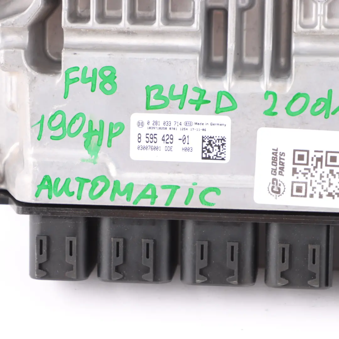 20dX B47D 190HP Engine Control Unit ECU Kit DDE BDC Key to BMW F48 with Part number 8595429 BMW F48 20dX B47D 190HP Engine Control Unit ECU Kit DDE BDC Key - SKU 8595429-1 - Part number 8595429