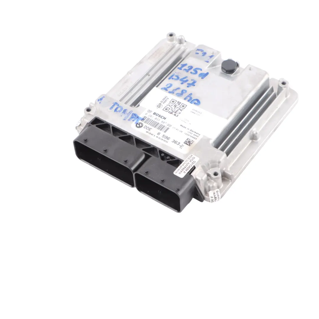 B47 224HP Engine Control Unit ECU DDE to BMW F20 125d F30 325d LCI F32 425d with Part number 8596363 BMW F20 125d F30 325d LCI F32 425d B47 224HP Engine Control Unit ECU DDE - SKU 8596363 - Part number 8596363
