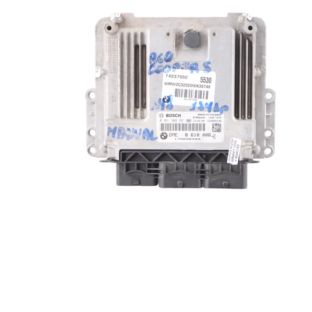 184HP Motor Kit ECU DME CAS3 Clave Manual para Mini Cooper S R56 LCI N18 1.6 con número de pieza 8610006 Mini Cooper S R56 LCI N18 1.6 184HP Motor Kit ECU DME CAS3 Clave Manual - SKU 8610006-2 - Número de pieza 8610006