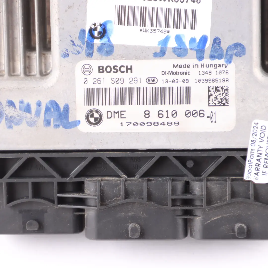 Mini Cooper S R56 LCI N18 1.6 184HP Engine ECU Kit DME CAS3 Key Manual - SKU 8610006-2 - Part number 8610006