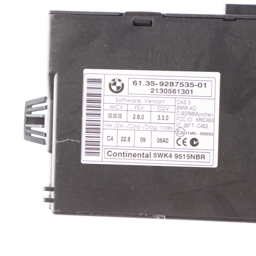 Mini Cooper R56 LCI N18 1.6 184HP Motore ECU Kit DME CAS3 Chiave Manuale - SKU 8610006-2 - Numero di parte 8610006