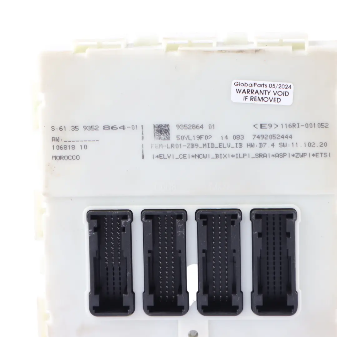 BMW F20 F21 F30 116i 316i N13 136HP Engine ECU KIT DME FEM + Key Manual - SKU 8630125-2 - Part number 8630125