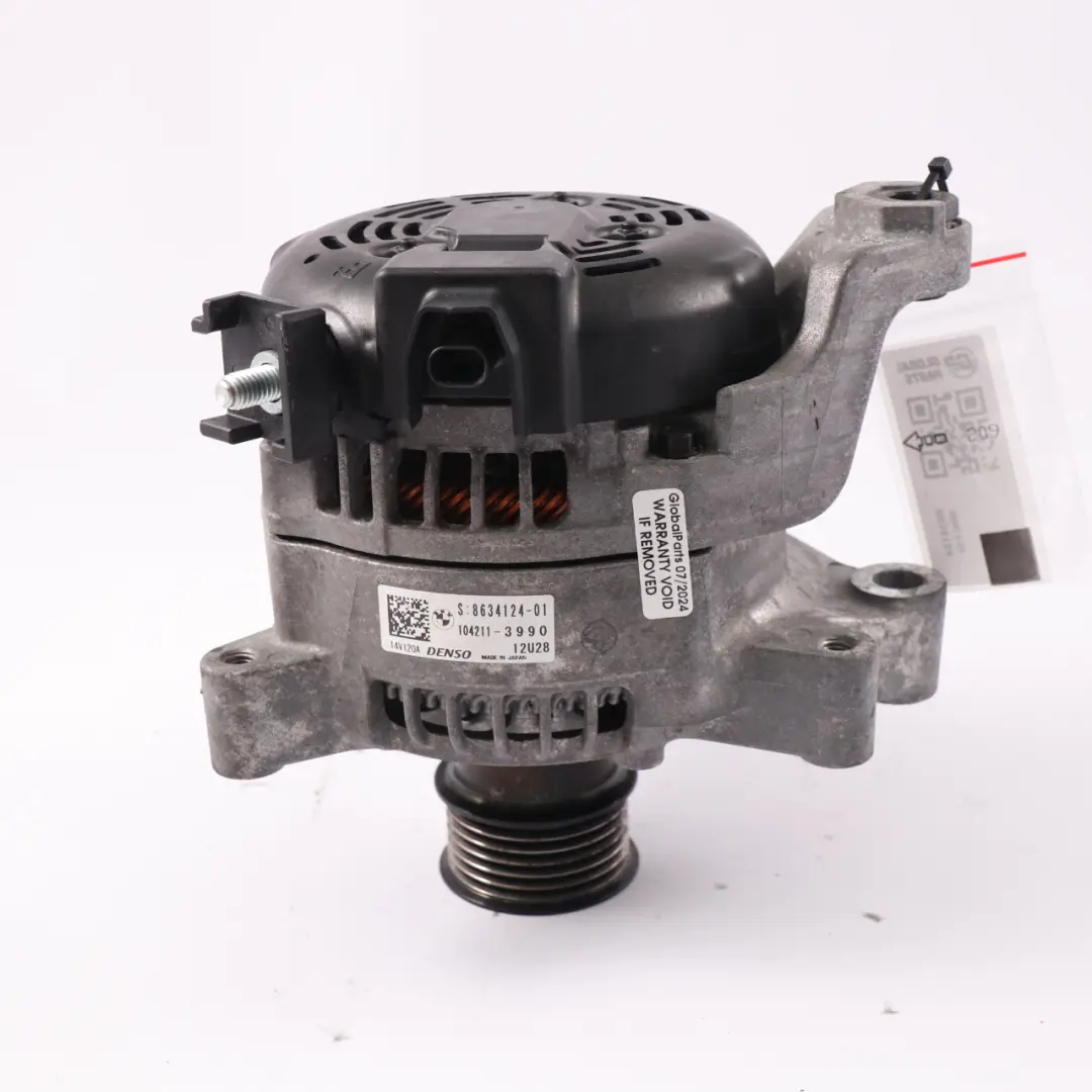 Alternator Generator Denso 120A to BMW F40 F45 X1 F48 Mini F55 F56 F60 with Part number 8634124 BMW F40 F45 X1 F48 Mini F55 F56 F60 Alternator Generator Denso 120A - SKU 8634124 - Part number 8634124