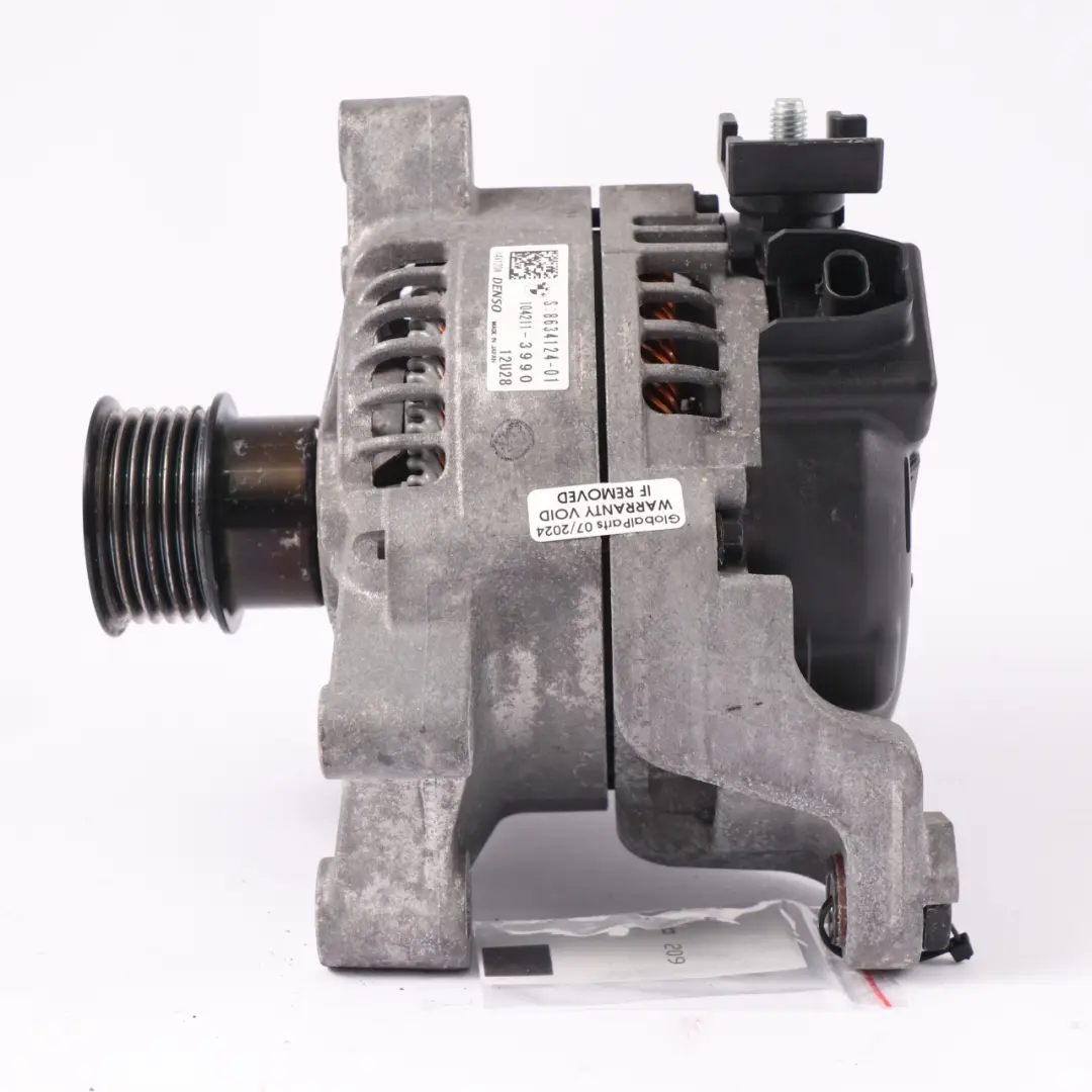 Alternatore Generatore Denso 120A per BMW F40 F45 X1 F48 Mini F55 F56 F60 con numero di parte 8634124 BMW F40 F45 X1 F48 Mini F55 F56 F60 Alternatore Generatore Denso 120A - SKU 8634124 - Numero di parte 8634124