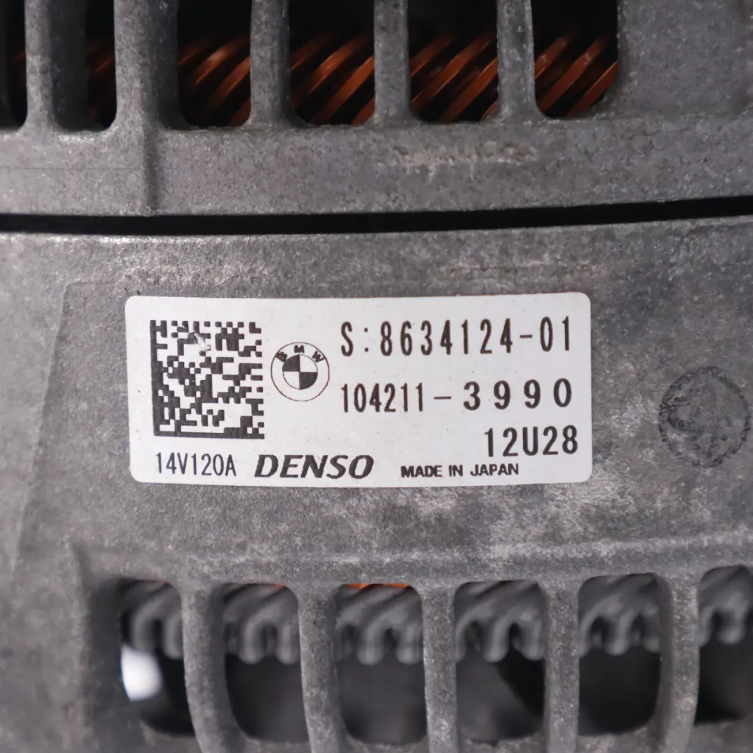 BMW F40 F45 X1 F48 Mini F55 F56 F60 Alternator Generator Denso 120A - SKU 8634124 - Part number 8634124
