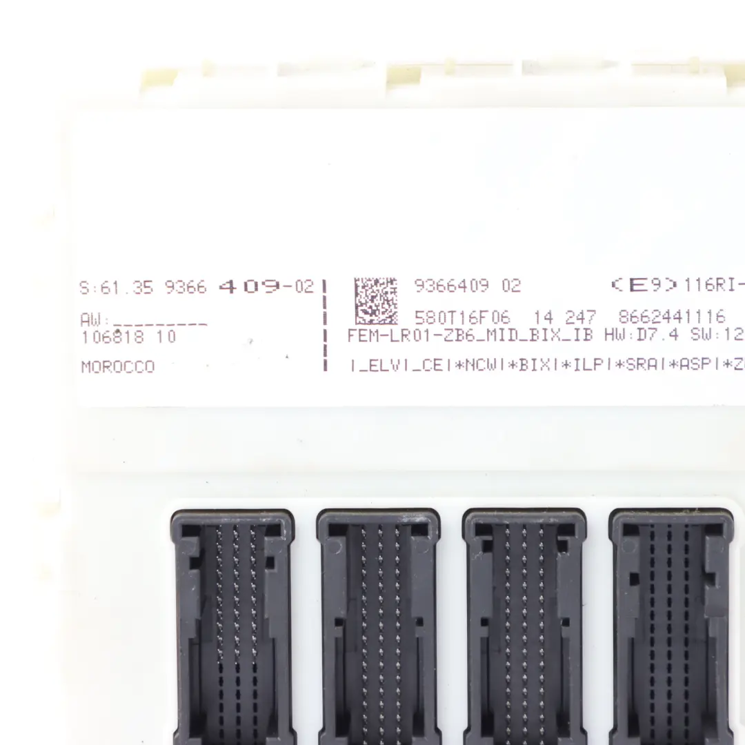 BMW F20 F30 116i 316i N13 136HP Engine ECU Kit DME 8625241 FEM Key Manual - SKU 8638198-4 - Part number 8638198