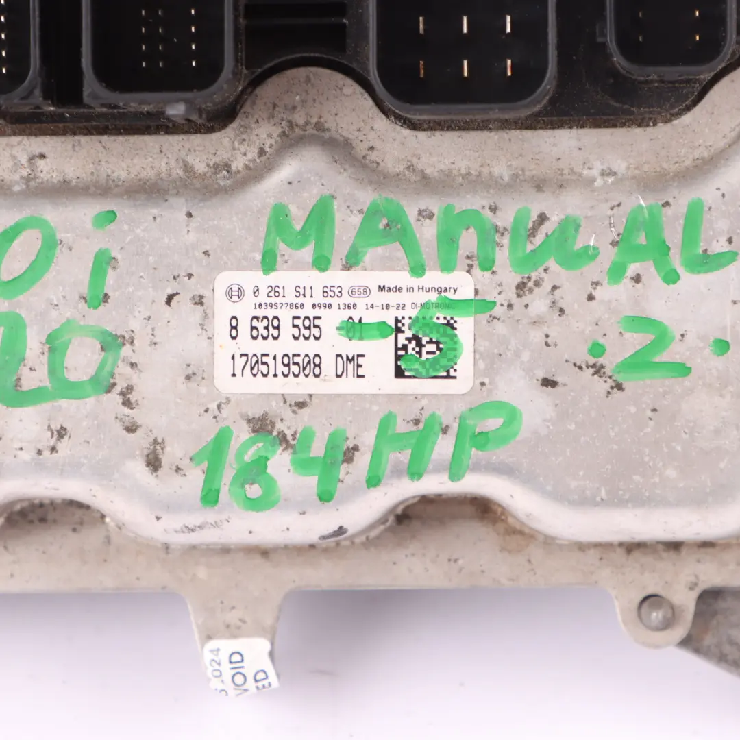 N20 184HP Engine Unit ECU Kit DME Manual to BMW F30 320i F32 420i Xd with Part number 8639595 BMW F30 320i F32 420i Xd N20 184HP Engine Unit ECU Kit DME Manual - SKU 8639595-5 - Part number 8639595